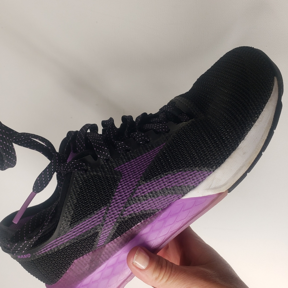 Reebok Nano training shoes Black and Purple Size 7 like new